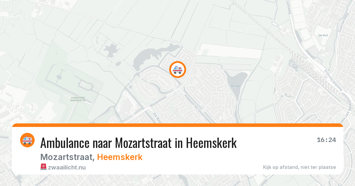 Ambulance naar Mozartstraat in Heemskerk — 15 jul 2026