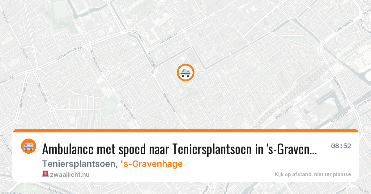 Ambulance met spoed naar Teniersplantsoen in 's-Gravenhage — 17 jul 2026