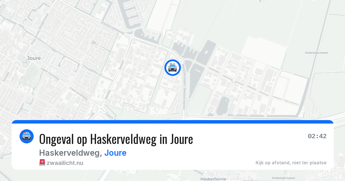 Ongeval op Haskerveldweg in Joure — 10 jul 2026