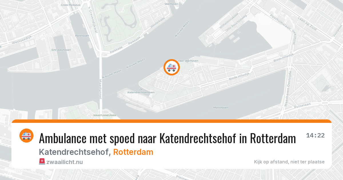 Ambulance met spoed naar Katendrechtsehof in Rotterdam — 29 mei 2026