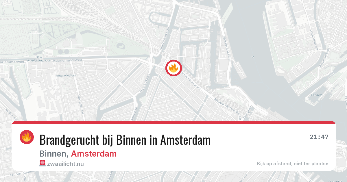 Brandgerucht bij Binnen in Amsterdam — 20 jul 2026