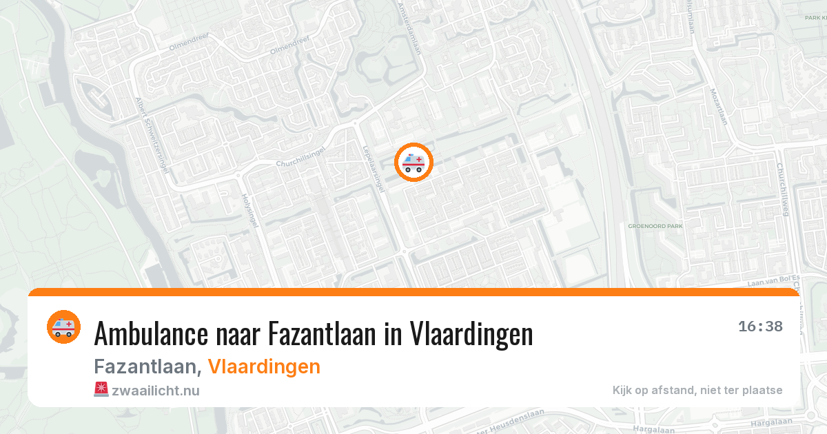 Ambulance naar Fazantlaan in Vlaardingen — 19 jul 2026