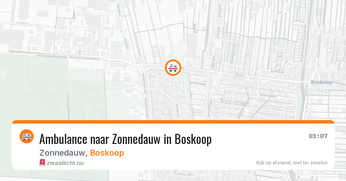 Ambulance naar Zonnedauw in Boskoop — 17 jul 2026