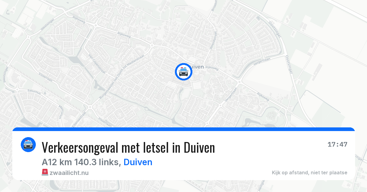 Verkeersongeval met letsel in Duiven — 10 jul 2026