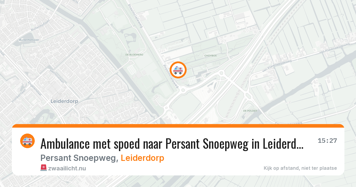 Ambulance met spoed naar Persant Snoepweg in Leiderdorp — 8 jun 2026