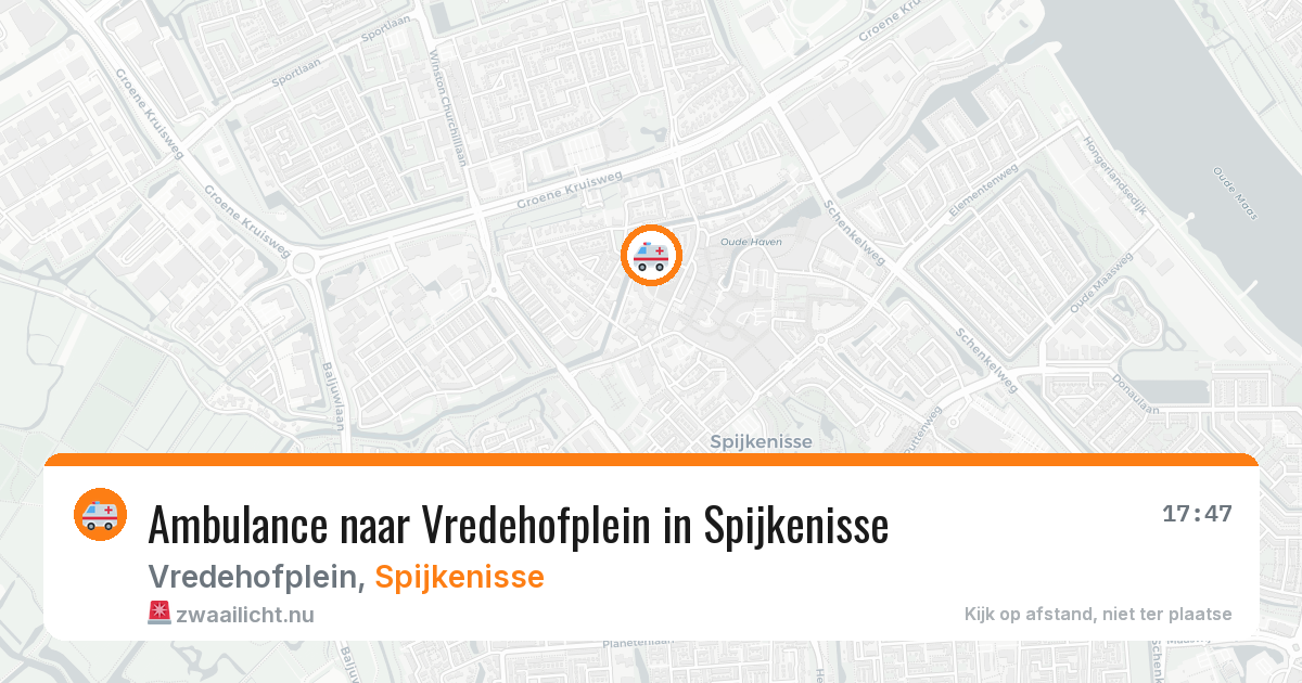 Ambulance naar Vredehofplein in Spijkenisse — 12 mei 2026