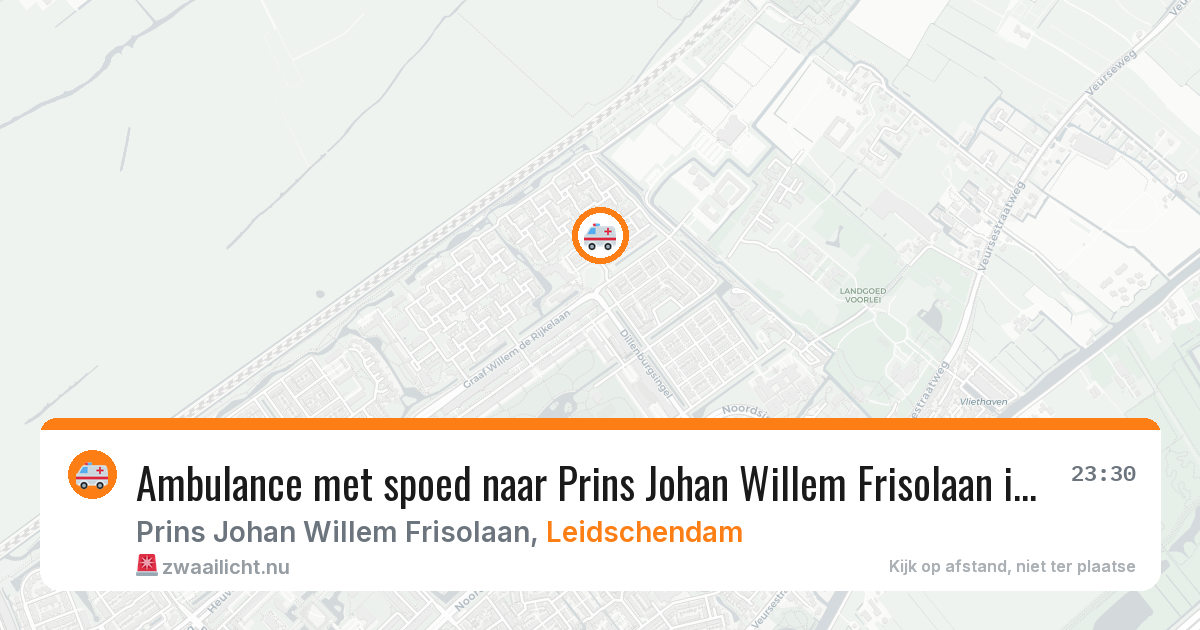 Ambulance met spoed naar Prins Johan Willem Frisolaan in Leidschendam — 2 mrt 2026