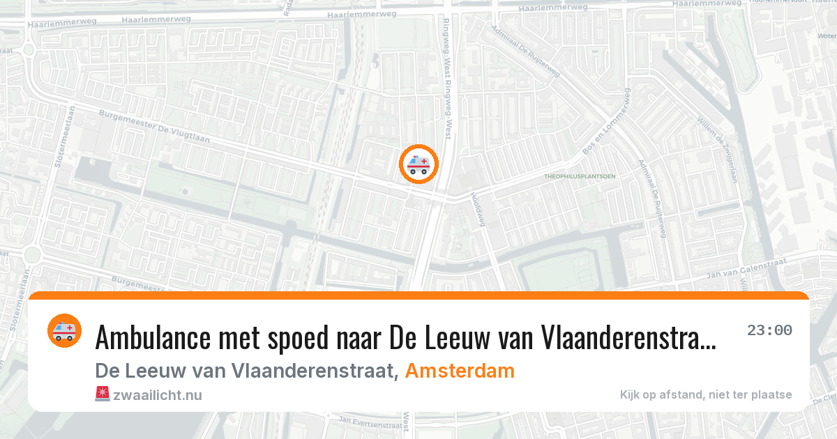 Ambulance met spoed naar De Leeuw van Vlaanderenstraat in Amsterdam — 15 apr 2026