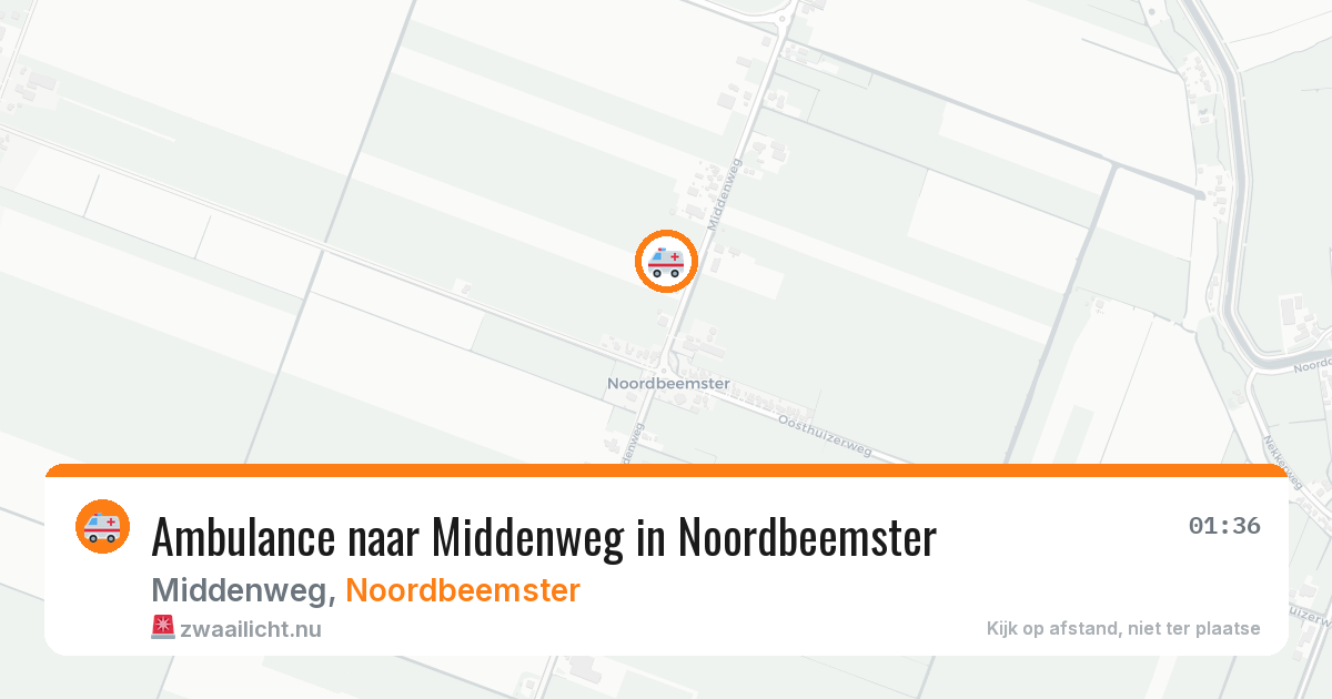 Ambulance naar Middenweg in Noordbeemster — 22 mrt 2026
