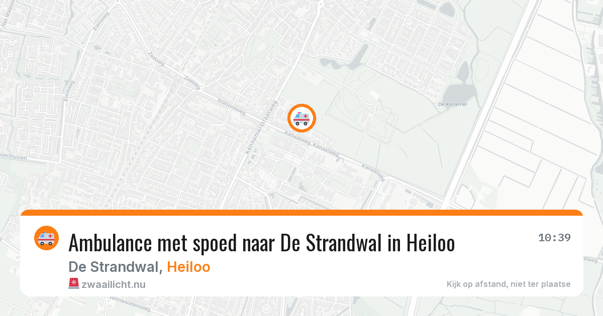 Ambulance met spoed naar De Strandwal in Heiloo — 21 jul 2026
