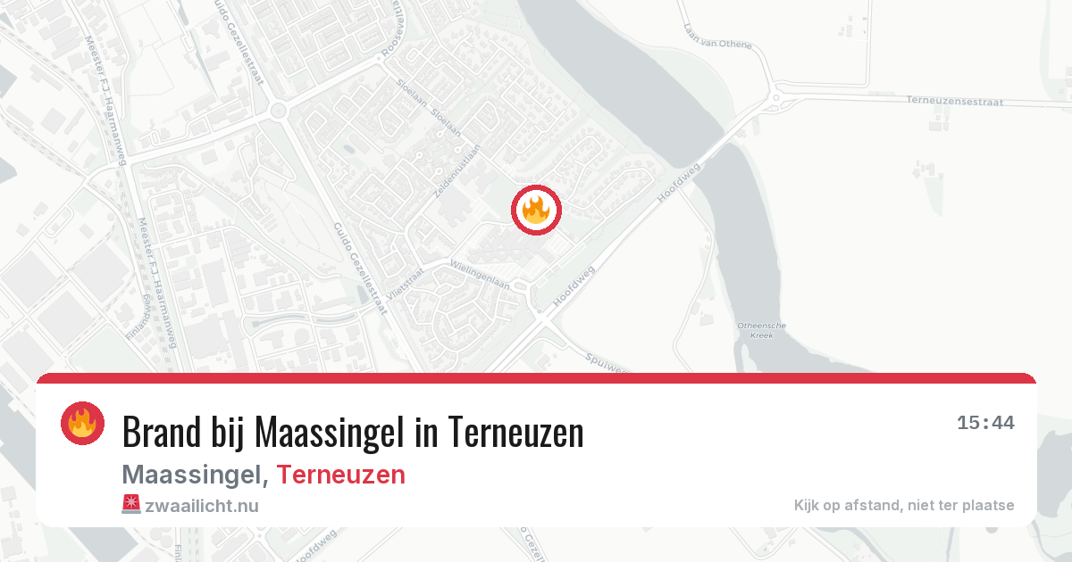 Brand bij Maassingel in Terneuzen — 5 mei 2026