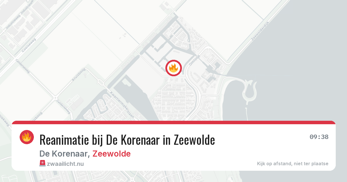 Reanimatie bij De Korenaar in Zeewolde — 24 jul 2026