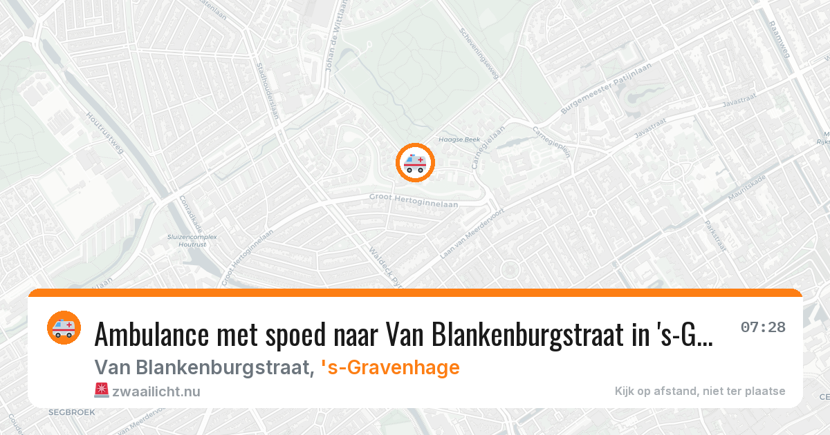 Ambulance met spoed naar Van Blankenburgstraat in 's-Gravenhage — 21 jul 2026