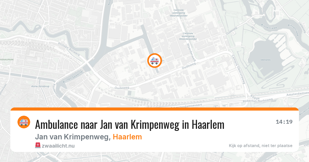 Ambulance naar Jan van Krimpenweg in Haarlem — 24 jul 2026