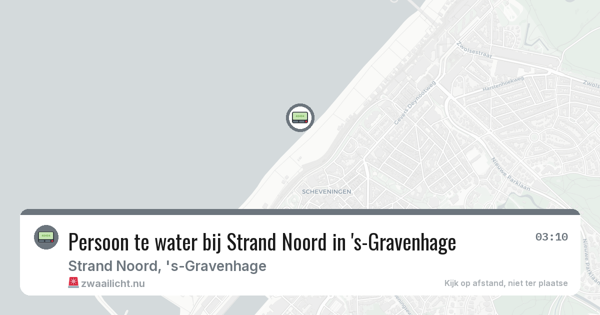 Persoon te water bij Strand Noord in 's-Gravenhage — 1 mrt 2026