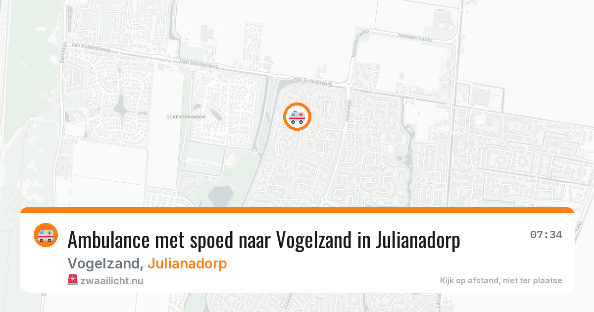 Ambulance met spoed naar Vogelzand in Julianadorp — 28 apr 2026
