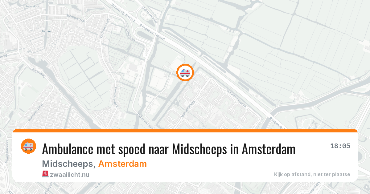 Ambulance met spoed naar Midscheeps in Amsterdam — 20 jul 2026