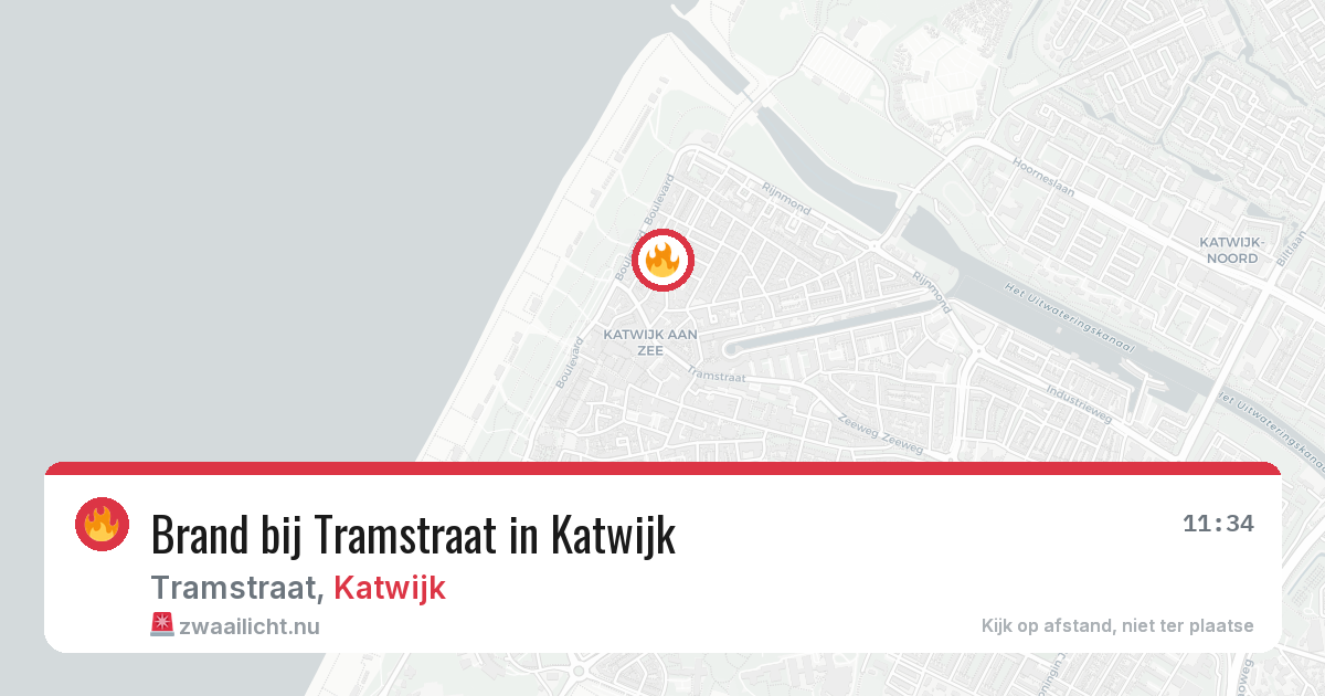 Brand bij Tramstraat in Katwijk — 12 jul 2026