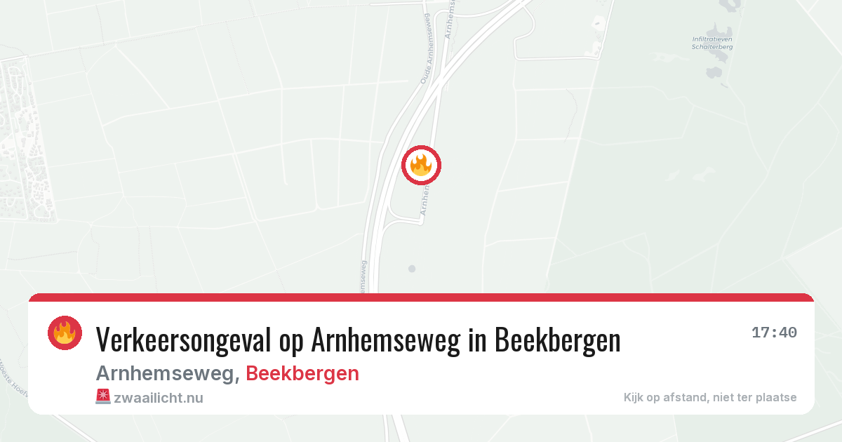 Verkeersongeval op Arnhemseweg in Beekbergen — 23 jul 2026