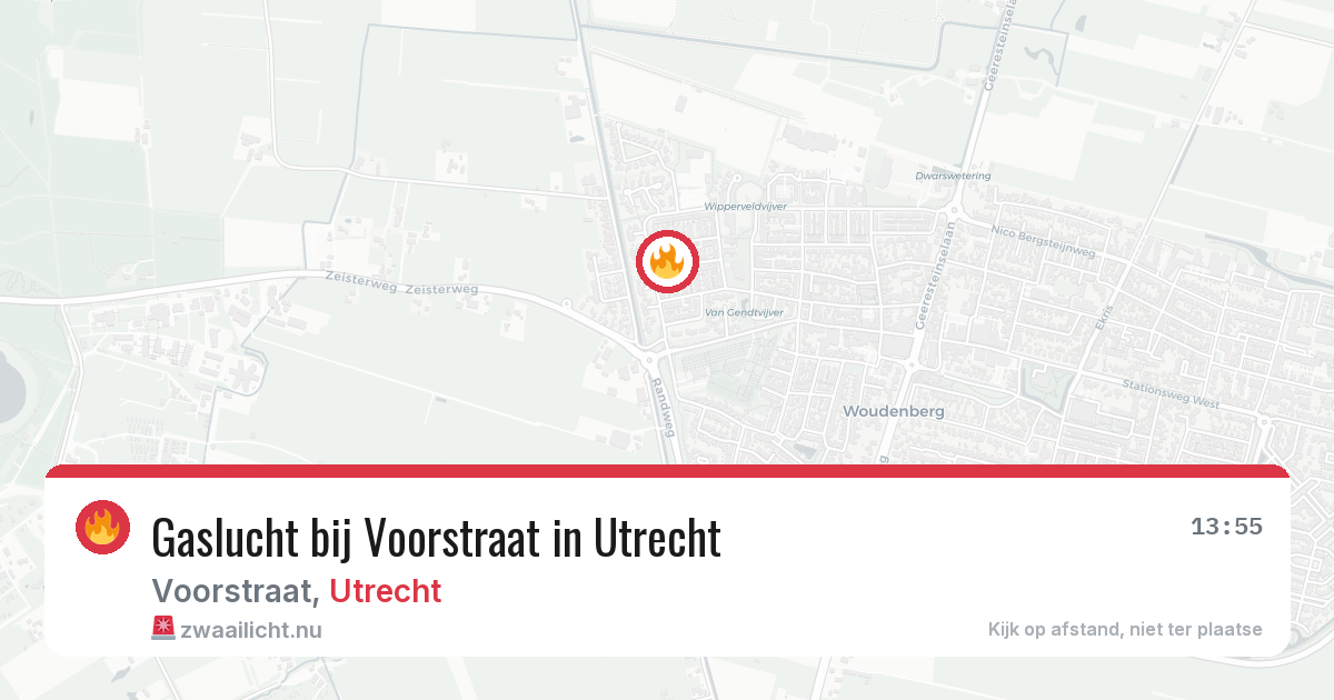 Gaslucht bij Voorstraat in Utrecht — 11 mrt 2026