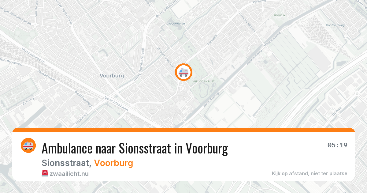 Ambulance naar Sionsstraat in Voorburg — 25 jul 2026