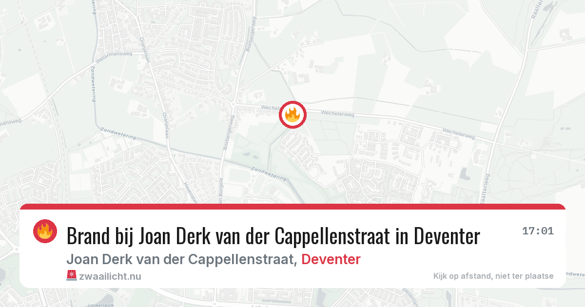 Brand bij Joan Derk van der Cappellenstraat in Deventer — 22 apr 2026