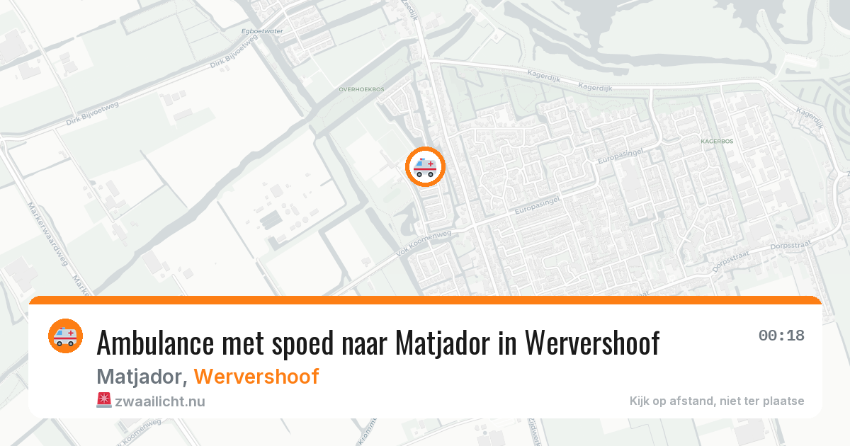 Ambulance met spoed naar Matjador in Wervershoof — 21 mrt 2026