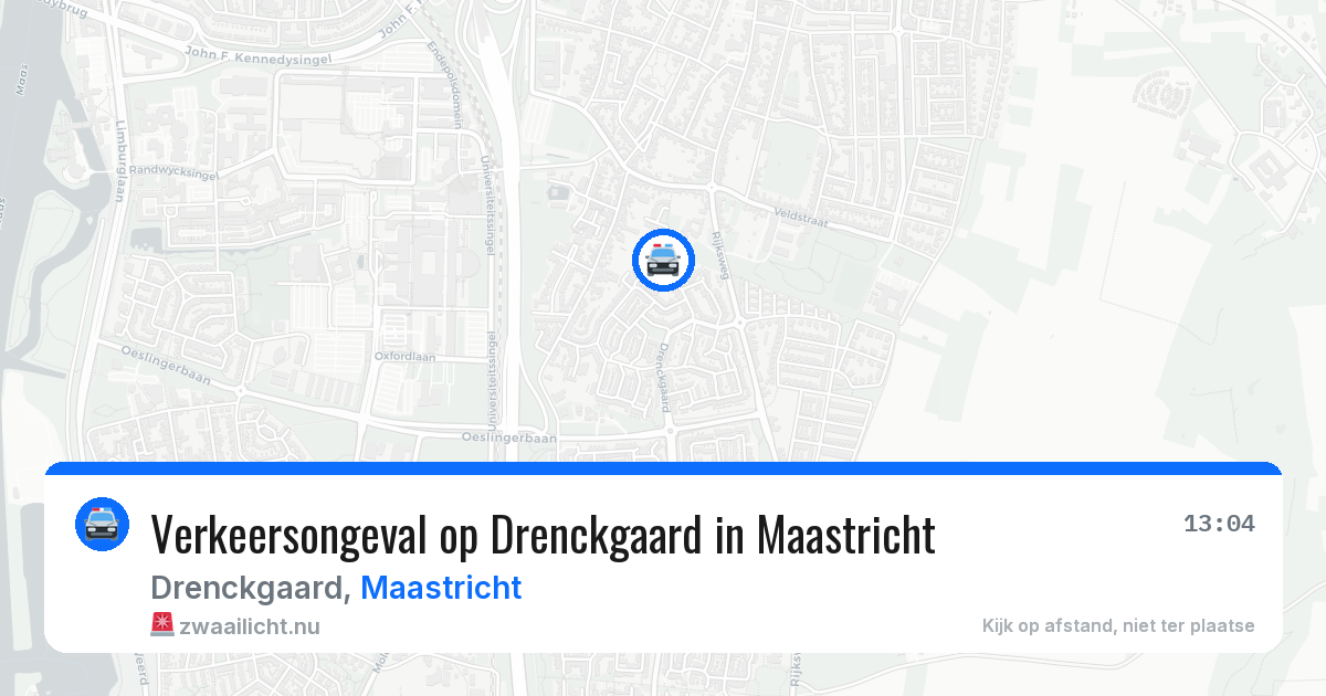 Verkeersongeval op Drenckgaard in Maastricht — 26 jan 2026