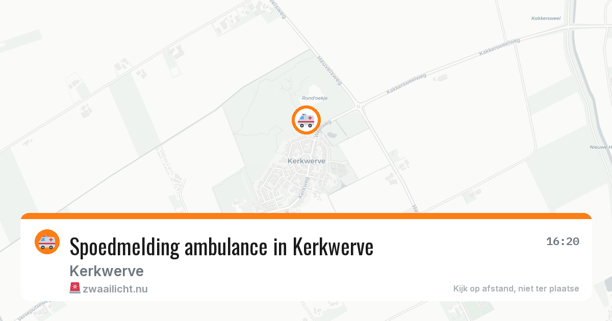 Spoedmelding ambulance in Kerkwerve — 18 jul 2026