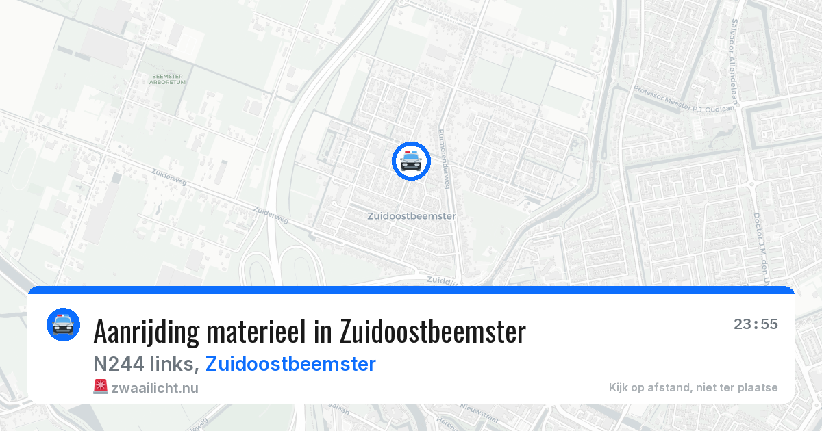 Aanrijding materieel in Zuidoostbeemster — 24 mei 2026