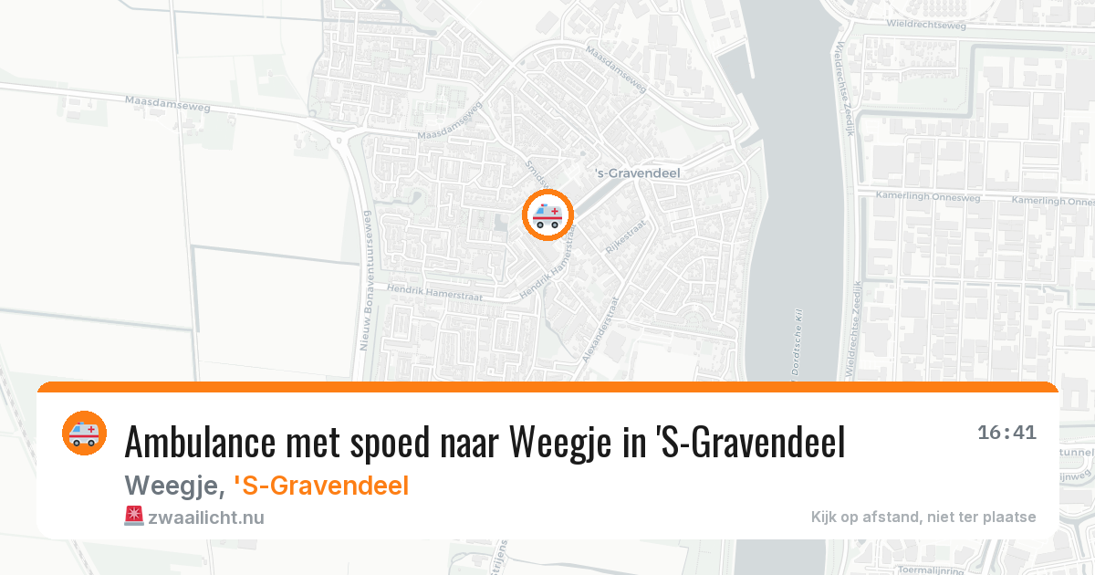 Ambulance met spoed naar Weegje in 'S-Gravendeel — 20 apr 2026