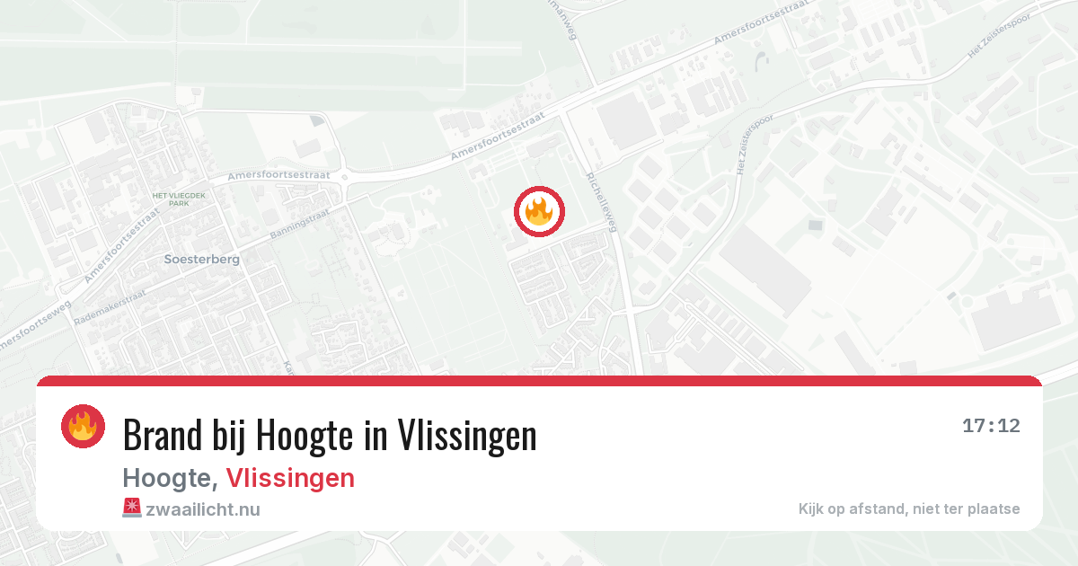 Brand bij Hoogte in Vlissingen — 1 apr 2026