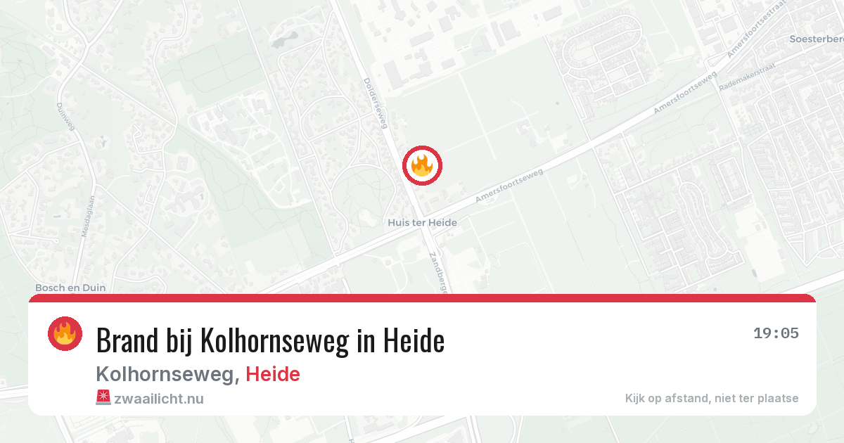 Brand bij Kolhornseweg in Heide — 1 apr 2026