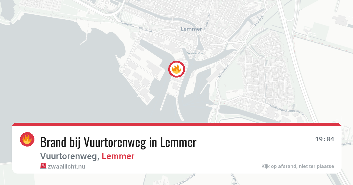 Brand bij Vuurtorenweg in Lemmer — 28 mei 2026