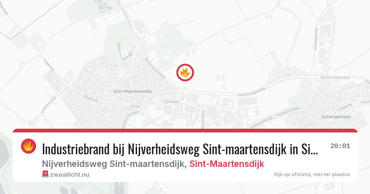 Industriebrand bij Nijverheidsweg Sint-maartensdijk in Sint-Maartensdijk — 4 jun 2026