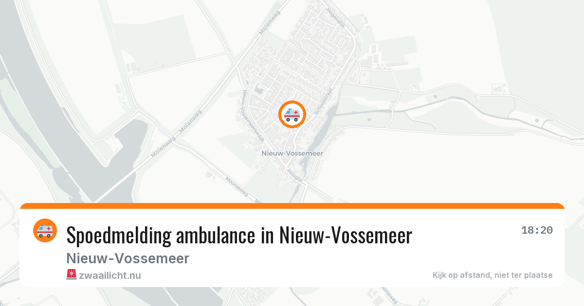 Spoedmelding ambulance in Nieuw-Vossemeer — 9 jul 2026