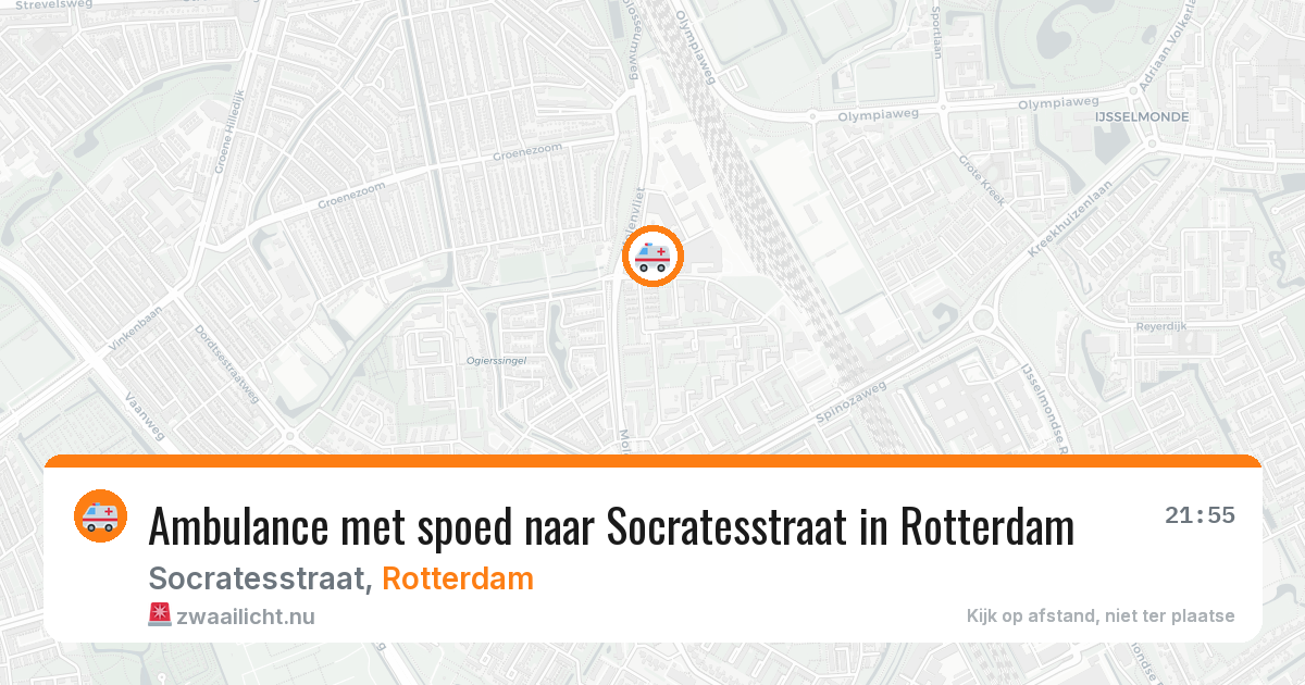 Ambulance met spoed naar Socratesstraat in Rotterdam — 13 jul 2026