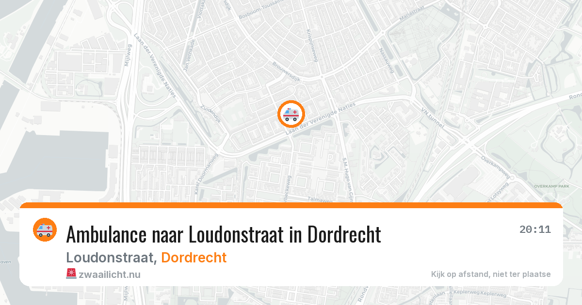 Ambulance naar Loudonstraat in Dordrecht — 16 jul 2026