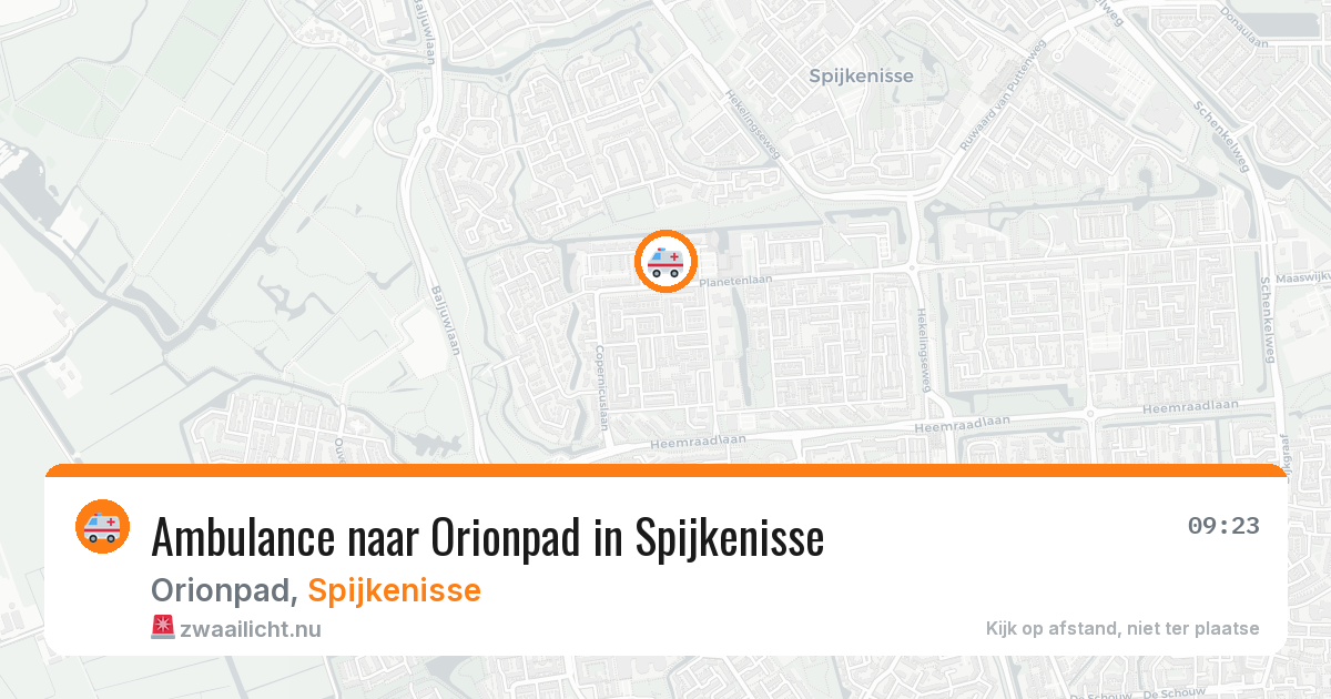 Ambulance naar Orionpad in Spijkenisse — 22 jul 2026