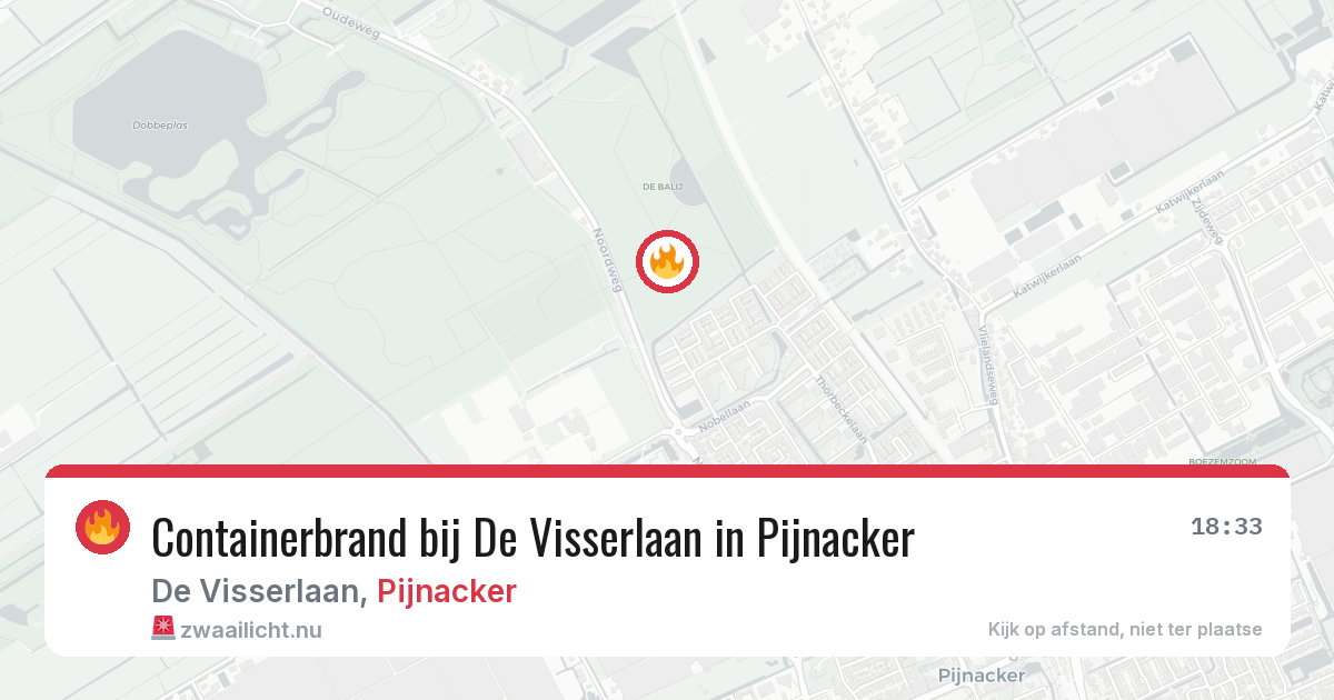 Containerbrand bij De Visserlaan in Pijnacker — 30 mei 2026