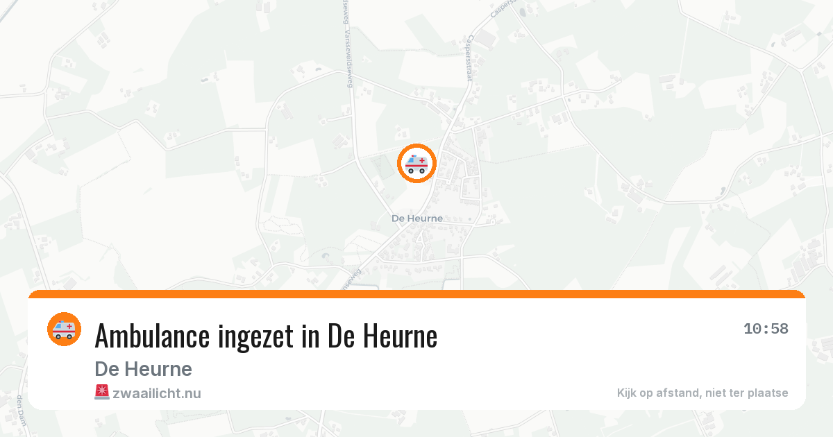 Ambulance ingezet in De Heurne — 2 jul 2026