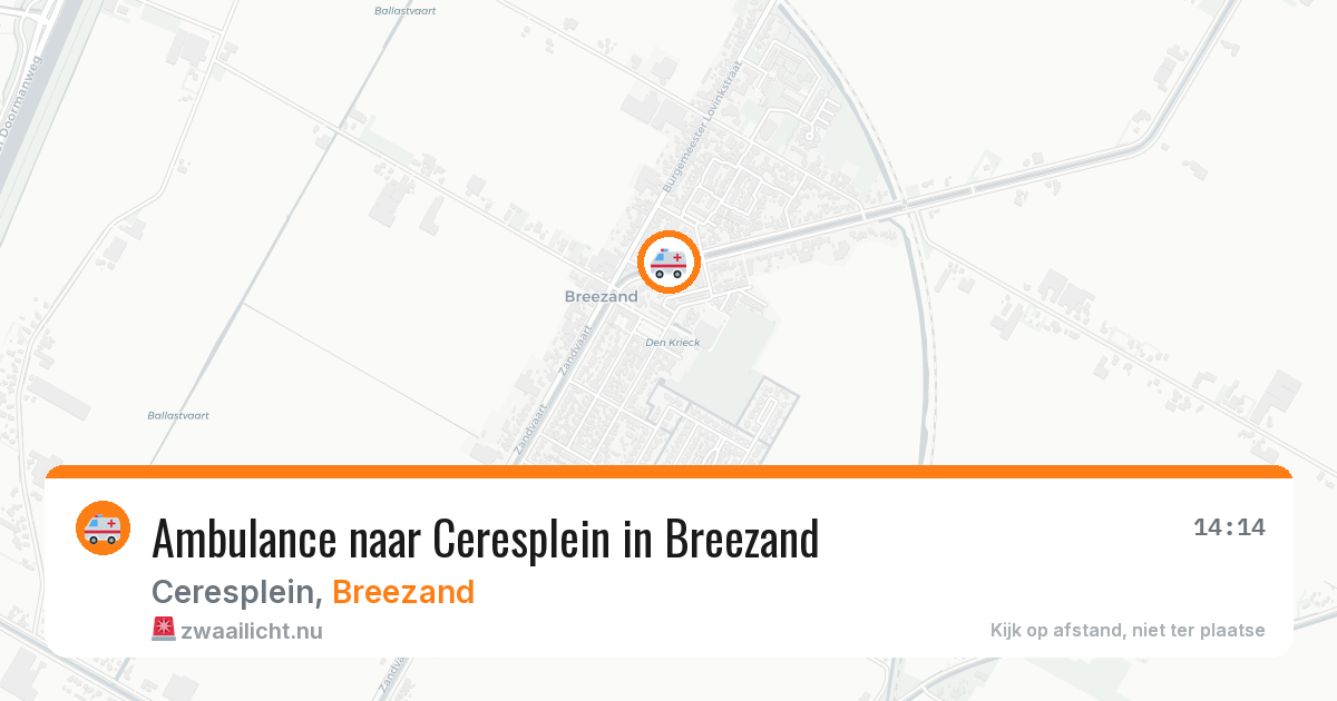 Ambulance naar Ceresplein in Breezand — 22 jul 2026