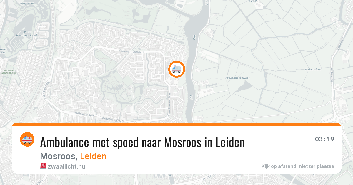 Ambulance met spoed naar Mosroos in Leiden — 22 feb 2026