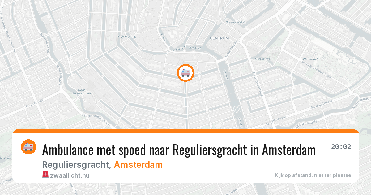 Ambulance met spoed naar Reguliersgracht in Amsterdam — 27 mrt 2026