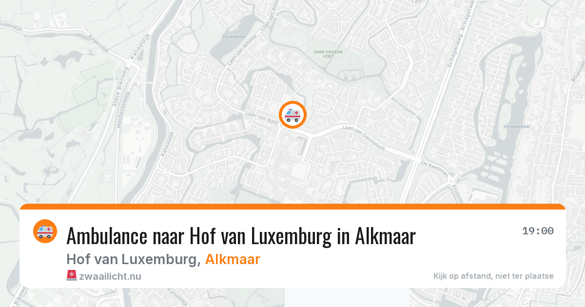 Ambulance naar Hof van Luxemburg in Alkmaar — 10 jul 2026