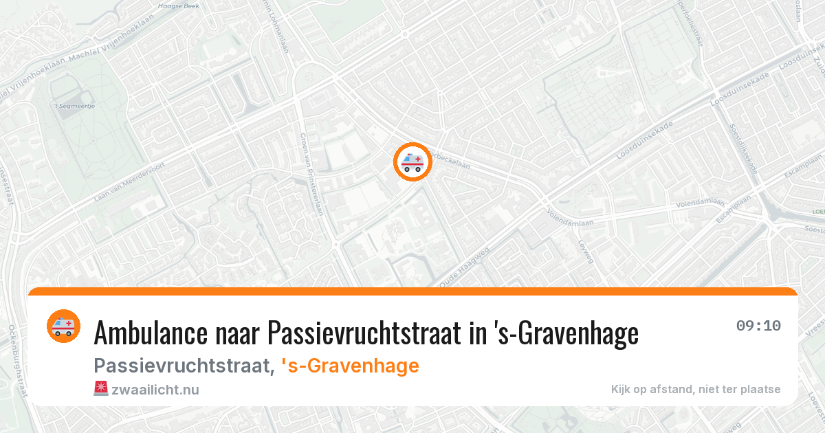 Ambulance naar Passievruchtstraat in 's-Gravenhage — 21 jul 2026