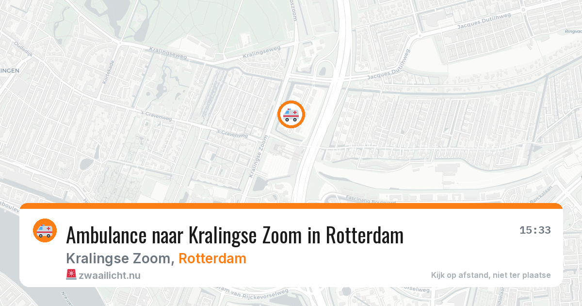 Ambulance naar Kralingse Zoom in Rotterdam — 10 jul 2026