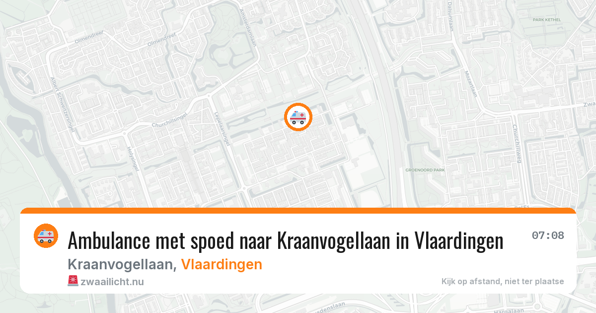 Ambulance met spoed naar Kraanvogellaan in Vlaardingen — 26 jul 2026