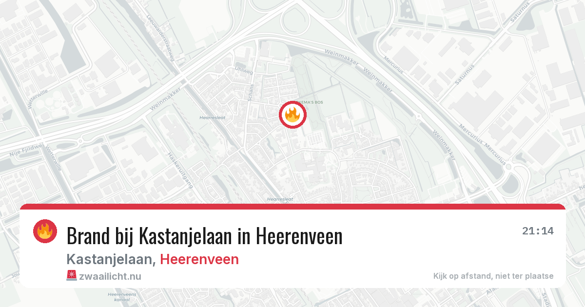Brand bij Kastanjelaan in Heerenveen — 22 mei 2026