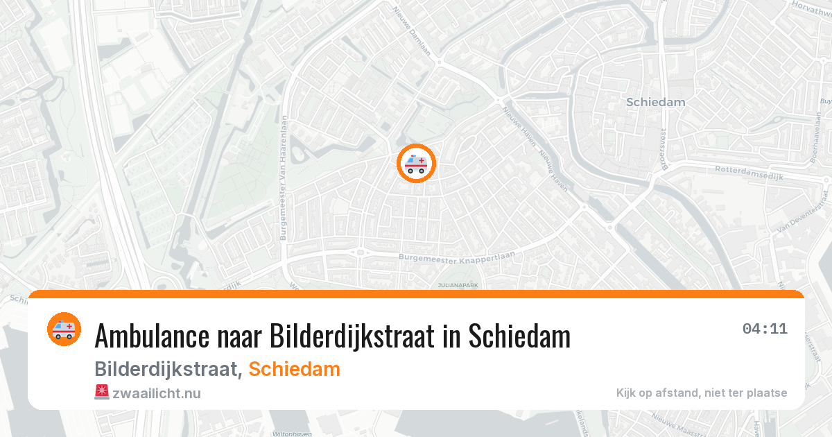 Ambulance naar Bilderdijkstraat in Schiedam — 27 apr 2026